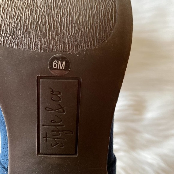 Style Co Womens Myrrah Perforated Ankle Navy Micro 6M - Picture 7 of 8